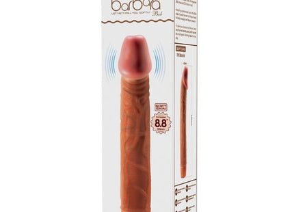 Baile bob realistischer vibrator 225 cm mulatte in pfirsichfarbigem silikon mit texturierten rillen und ergonomischer form