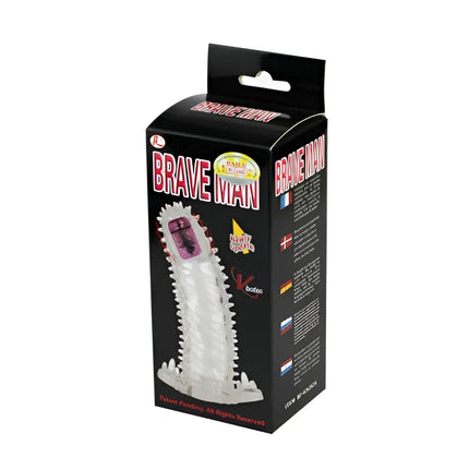 Weißes plastikspielzeug mit pinken und schwarzen akzenten marke brave man produkt baile brave ii man sensorverlängerung