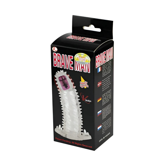 Weißes plastikspielzeug mit pinken und schwarzen akzenten marke brave man produkt baile brave ii man sensorverlängerung