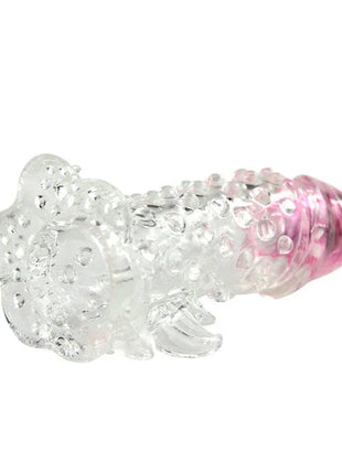 Clear und rosa transparenter silikon-verlängerer mit strukturierter blasenoberfläche von baile brave iii man sensorverlängerung