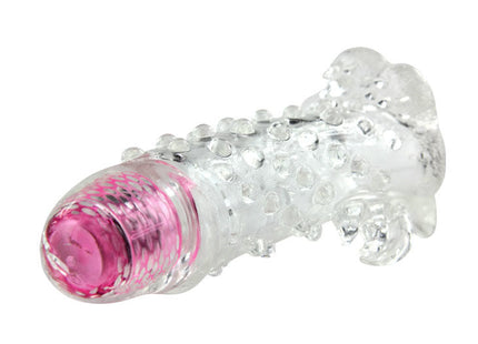 Baile brave iii man senserverlangerung transparentes silikonspielzeug mit rosa durchsichtigem kopf und strukturierter oberfläche