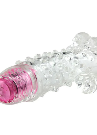 Baile brave iii man senserverlangerung transparentes silikonspielzeug mit rosa durchsichtigem kopf und strukturierter oberfläche