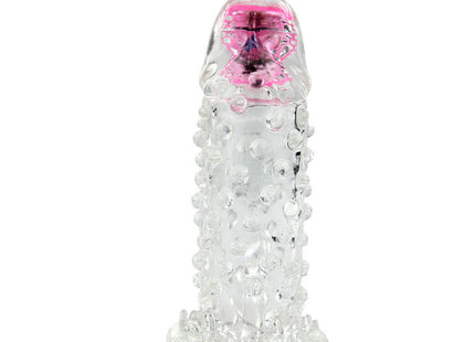 Klare transparente silikon dildo baile brave iii man sensorverlngerung mit pinkem led licht und strukturierten noppen