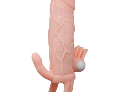 Pink silikon-dildo mit strukturierter oberfläche und kleinem weißem ball für klitoris- und analstimulation