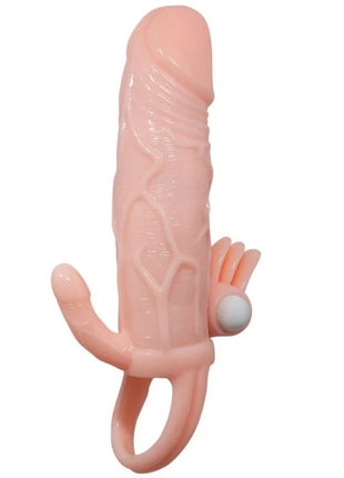 Pink silikon-dildo mit strukturierter oberfläche und kleinem weißem ball für klitoris- und analstimulation