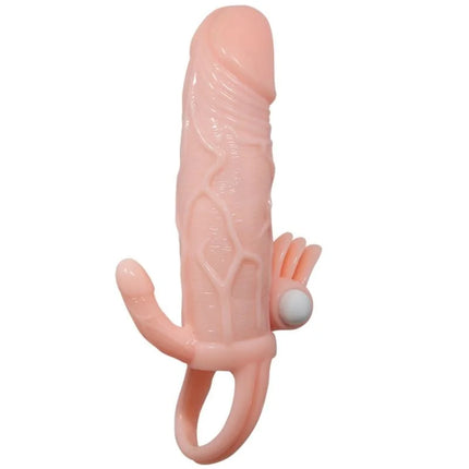 Pink silikon-dildo mit strukturierter oberfläche und kleinem weißem ball für klitoris- und analstimulation