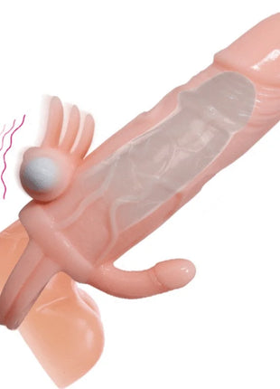 Baile brave man penisülle in fleischfarben mit klitoris und analstimulation rosa silikon und transparentem gelkammer