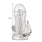Transparenter silikon kaktusförmiger vibrator mit strukturierter oberfläche und metallbasis von baile brave man rabbit
