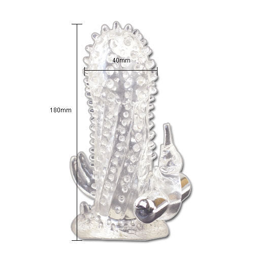 Transparenter silikon kaktusförmiger vibrator mit strukturierter oberfläche und metallbasis von baile brave man rabbit