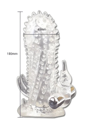 Transparenter silikon kaktusförmiger vibrator mit strukturierter oberfläche und metallbasis von baile brave man rabbit
