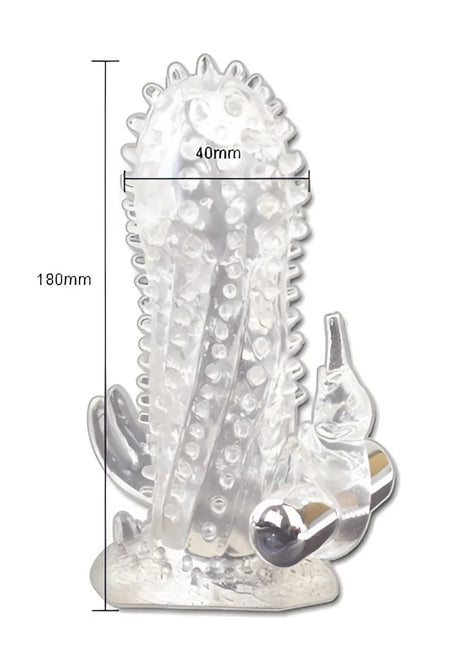Transparenter silikon kaktusförmiger vibrator mit strukturierter oberfläche und metallbasis von baile brave man rabbit