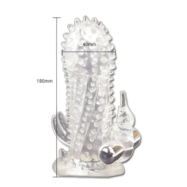 Transparenter silikon kaktusförmiger vibrator mit strukturierter oberfläche und metallbasis von baile brave man rabbit