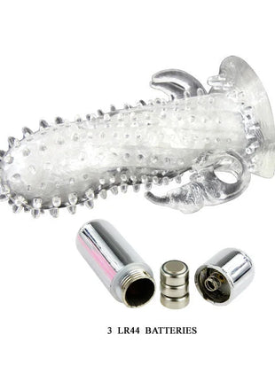 Klarer transparenter silikon adult toy mit strukturierter oberfläche und elefantenförmigem saugnapf am fuß des baile brave man rabbit vibrator penisververlängerung