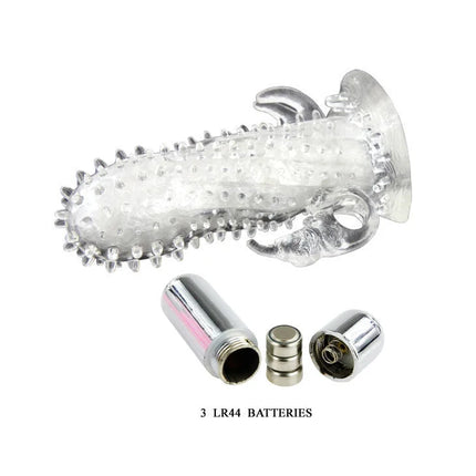 Klarer transparenter silikon adult toy mit strukturierter oberfläche und elefantenförmigem saugnapf am fuß des baile brave man rabbit vibrator penisververlängerung
