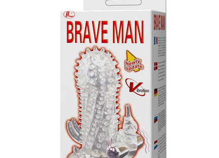 Klare transparente plastik adult toy mit strukturierter oberfläche und gerilltem design baile brave man rabbit vibrator penisverlängerung