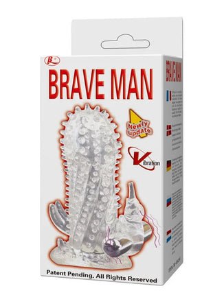 Klare transparente plastik adult toy mit strukturierter oberfläche und gerilltem design baile brave man rabbit vibrator penisverlängerung
