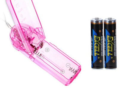 Pink transparenter plastikbatteriehalter mit zwei aa batterien für baile brunnenvibratordildo mit squirfunktion