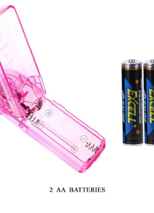 Pink transparenter plastikbatteriehalter mit zwei aa batterien für baile brunnenvibratordildo mit squirfunktion