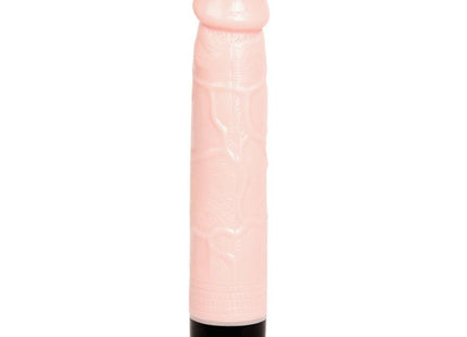 Baile bunte sex vibration und rotation 24 cm pinker silikon vibrator mit strukturierter oberfläche und schwarzer basis