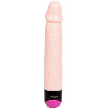 Baile bunte sex vibration und rotation 24 cm pinker silikon vibrator mit strukturierter oberfläche und schwarzer basis