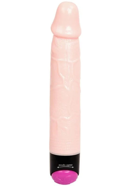 Baile bunte sex vibration und rotation 24 cm pinker silikon vibrator mit strukturierter oberfläche und schwarzer basis