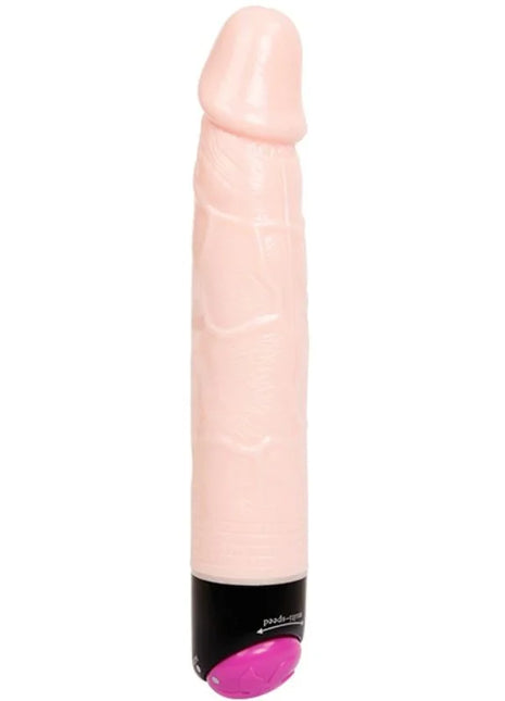 Pink silikon vibrator mit schwarzer und magentafarbener basis von baile bunte sex vibration und rotation 24 cm