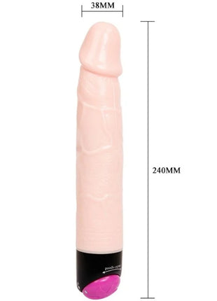Pinkes silikon vibratorspielzeug mit schwarzem und pinkem sockel 24 cm lang für vibration und rotation