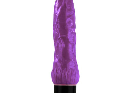 Baile bunter sex lila realistischer vibrator 24 cm aus silikon mit strukturierter oberfläche und schwarzer basis