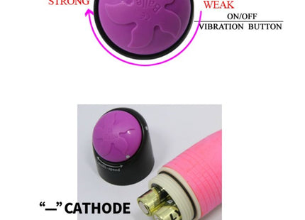 Baile bunter sex realistischer vibrator rosa 23 cm mit blumenförmigem vibrierball und intensitätskontrolle