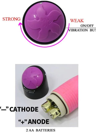 Baile bunter sex realistischer vibrator rosa 23 cm mit blumenförmigem vibrierball und intensitätskontrolle