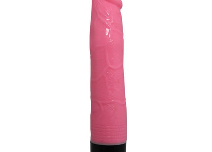 Pink silikon vibrator mit strukturierter oberfläche und schwarzer basis 23 cm baile bunter sex realistischer vibrator rosa