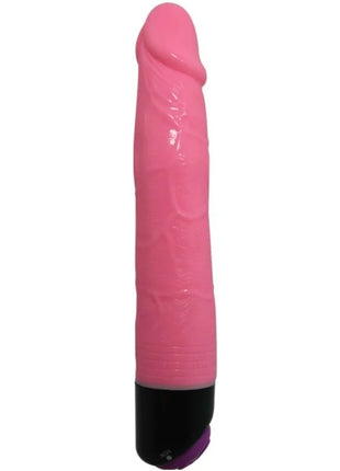 Pink silikon vibrator mit strukturierter oberfläche und schwarzer basis 23 cm baile bunter sex realistischer vibrator rosa