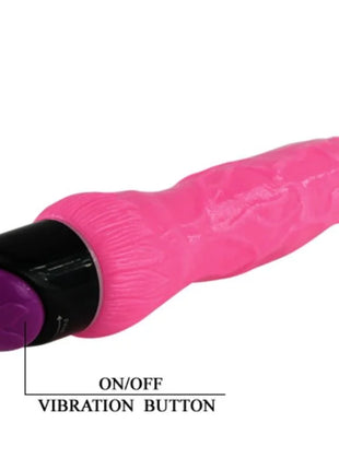 Baile bunter realistischer vibrator rosa 24 cm aus silikon mit strukturierter oberfläche für intensive stimulation