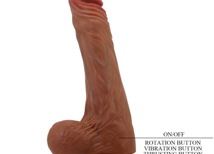 Brauner silikon realistischer dildo baile calisto 24 cm mit strukturierter oberfläche und vier steuerknöpfen