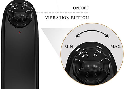 Schwarzer plastikhandvibrator baile catoblepas 20,6 cm mit rundem regler für intensitätsanpassung