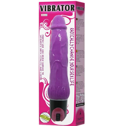 Lila silikon vibrator mit schwarzer basis und rotem bedienknopf von baile daaply multispeed pleasure