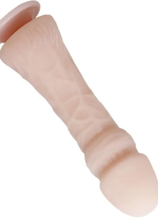 Beiger silikon dildo baile 23 5 cm mit strukturierter oberfläche und abgerundetem kopf realistisches design
