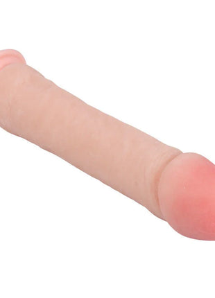 Pinkfarbener silikon-dildo von baile mit realistischem phallus-design, abgerundetem kopf und breitem sockel 26 cm