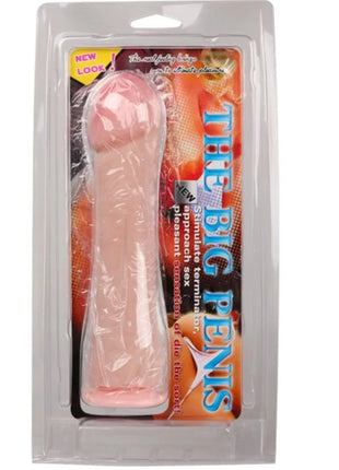 Pink silikon realistischer dildo 26 cm im klaren plastikverpackung mit the big penis branding von baile