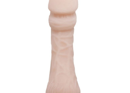 Baile großer penisdildo 23,5 cm in pfirsichfarbenem silikon mit natürlicher vibration und texturierter oberfläche
