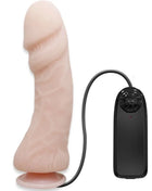 Beige silikon männlicher masturbator mit schwarzer fernbedienung und natürlicher vibration 23,5 cm von baile