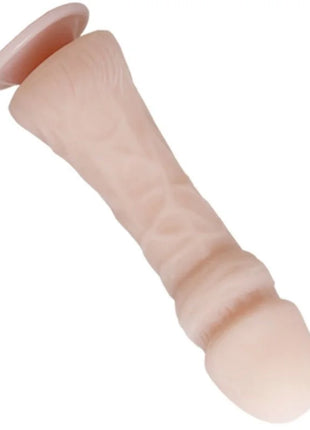 Beiger silikon dildo baile mit strukturierter oberfläche und abgerundetem kopf natürliche vibration 23,5 cm