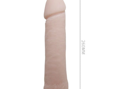 Baile der grosse realist silikon dildo 26 cm in pfirsich mit rundem kopf und flachem grundstück