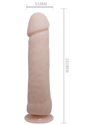 Baile der grosse realist silikon dildo 26 cm in pfirsich mit rundem kopf und flachem grundstück