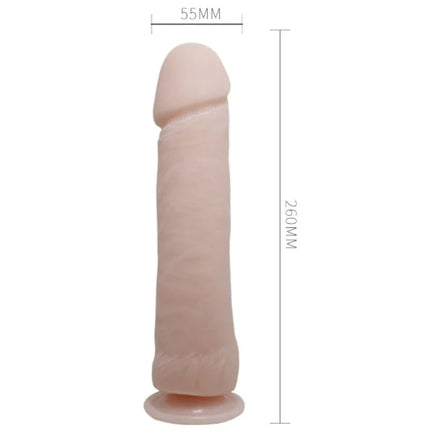 Baile der grosse realist silikon dildo 26 cm in pfirsich mit rundem kopf und flachem grundstück