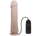 Pink silikon vibrator mit natürlicher vibration 26 cm und schwarzer fernbedienung von baile