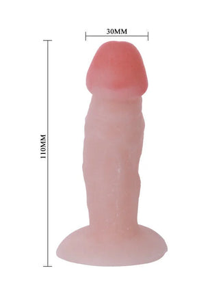 Pink silikon dildo von baile mit 30 mm kopf und 110 mm länge der kleine penis aber stecker 11 cm