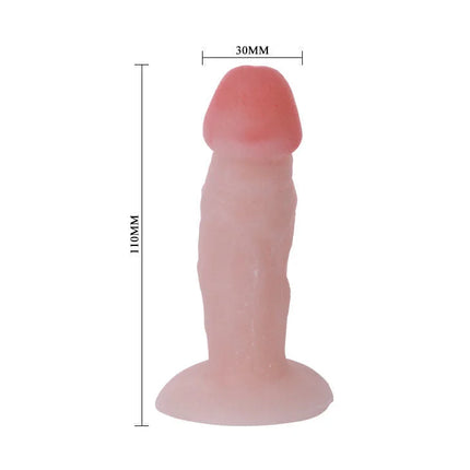 Pink silikon dildo von baile mit 30 mm kopf und 110 mm länge der kleine penis aber stecker 11 cm