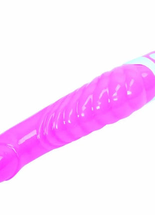 Vibrant pink silikonvibrator baile der realistischen hahn lila g-spot 21.8 cm mit geriffelter oberfläche und blauem band