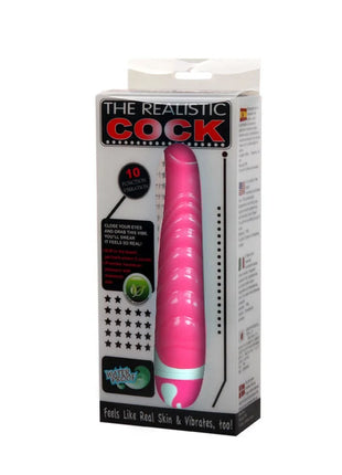 Pinkfarbener silikon realistischer cock vibrator in verpackung baile der realistischen hahn lila g-spot 21,8 cm